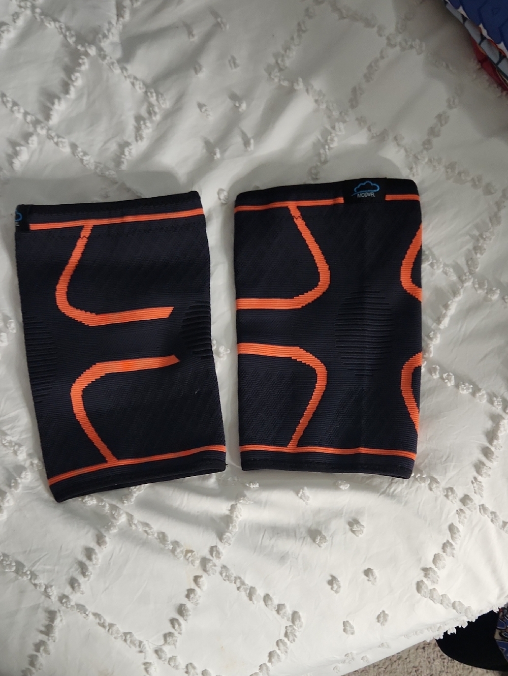 Compression Knee Sleeves in Black and Orange — Unbranded
